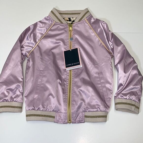 🔥Andy & Evan reversible jacket Leopard Bomber Sz 3 New - Picture 5 of 11